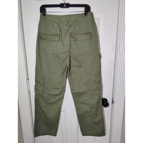 Cali 1850 Juniors Olive Green Cargo Zippered-Pocket Straight Leg Pants 9 NWOT - Picture 6 of 9